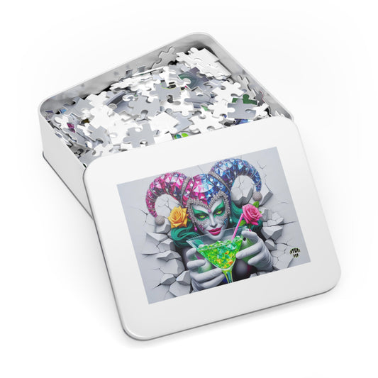 The Cocktail Collection ~ HER EMERALD EYES - Medium 500 piece Jigsaw Puzzle with Metal Tin - 15.5" x 21"