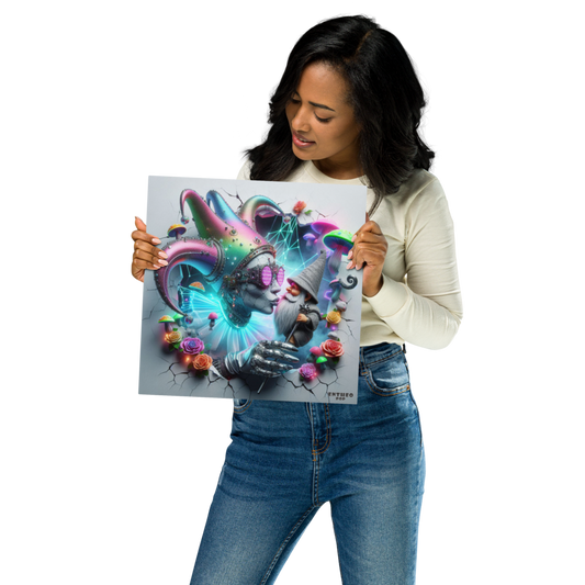 The Elders Collection - ELECTRIC ECLIPSE MASQUERADE - 12" Metal Print