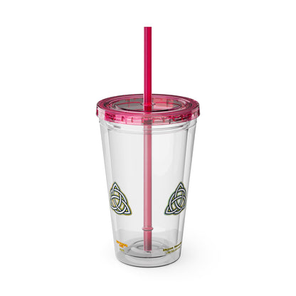 Cocktails Collection ~ SHROOM SMOOCHER ~ Sunsplash Tumbler with Straw, 16oz