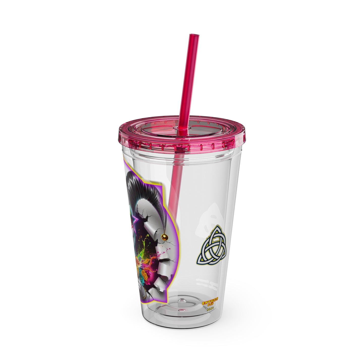 Cocktails Collection ~ ROUGE REVERIE ~ Sunsplash Tumbler with Straw, 16oz