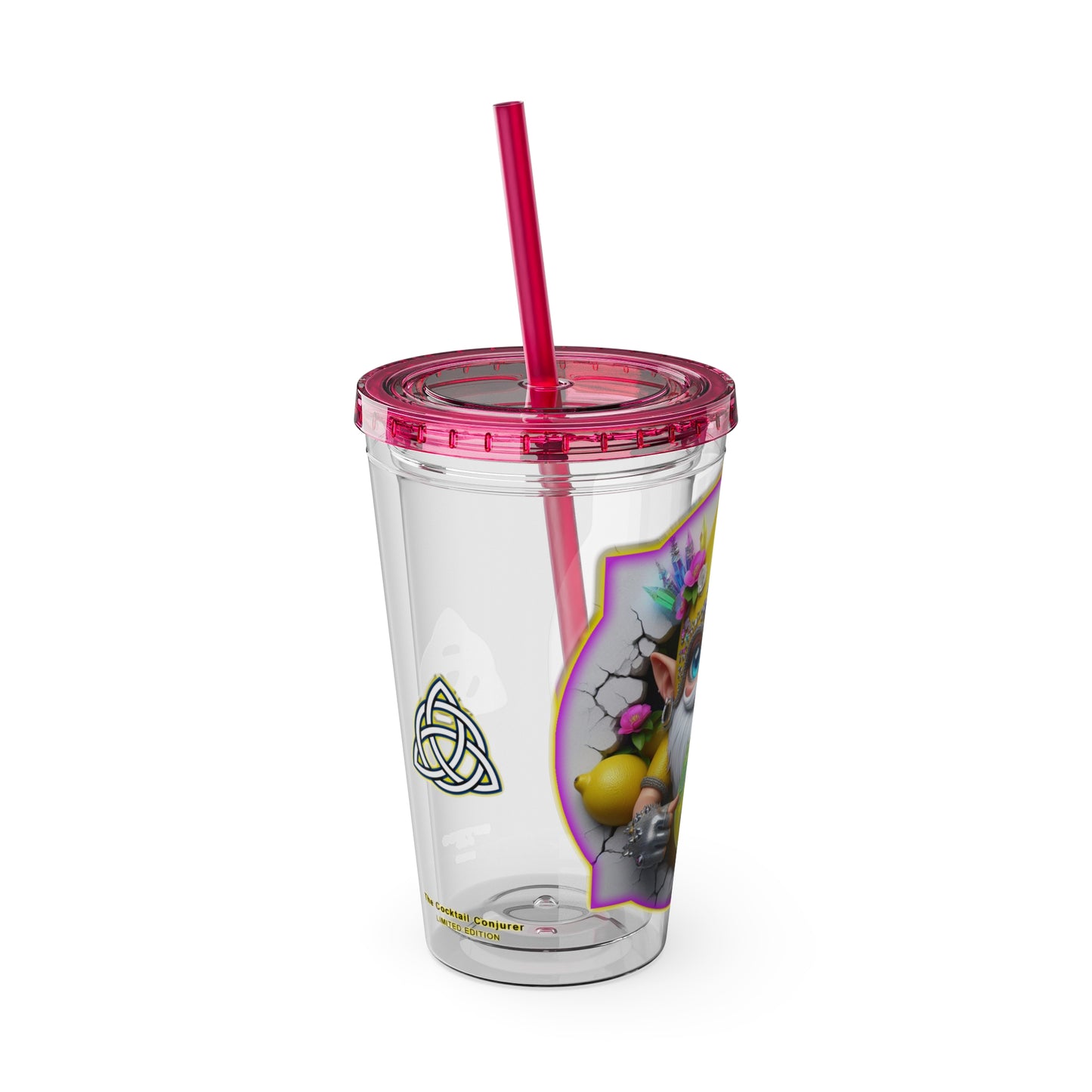Cocktails Collection ~ THE COCKTAIL CONJURER ~ Sunsplash Tumbler with Straw, 16oz
