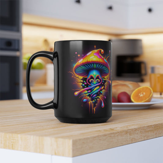 Night Spores Collection ~ THE SPORE ORACLE ~ Black Mug 15oz