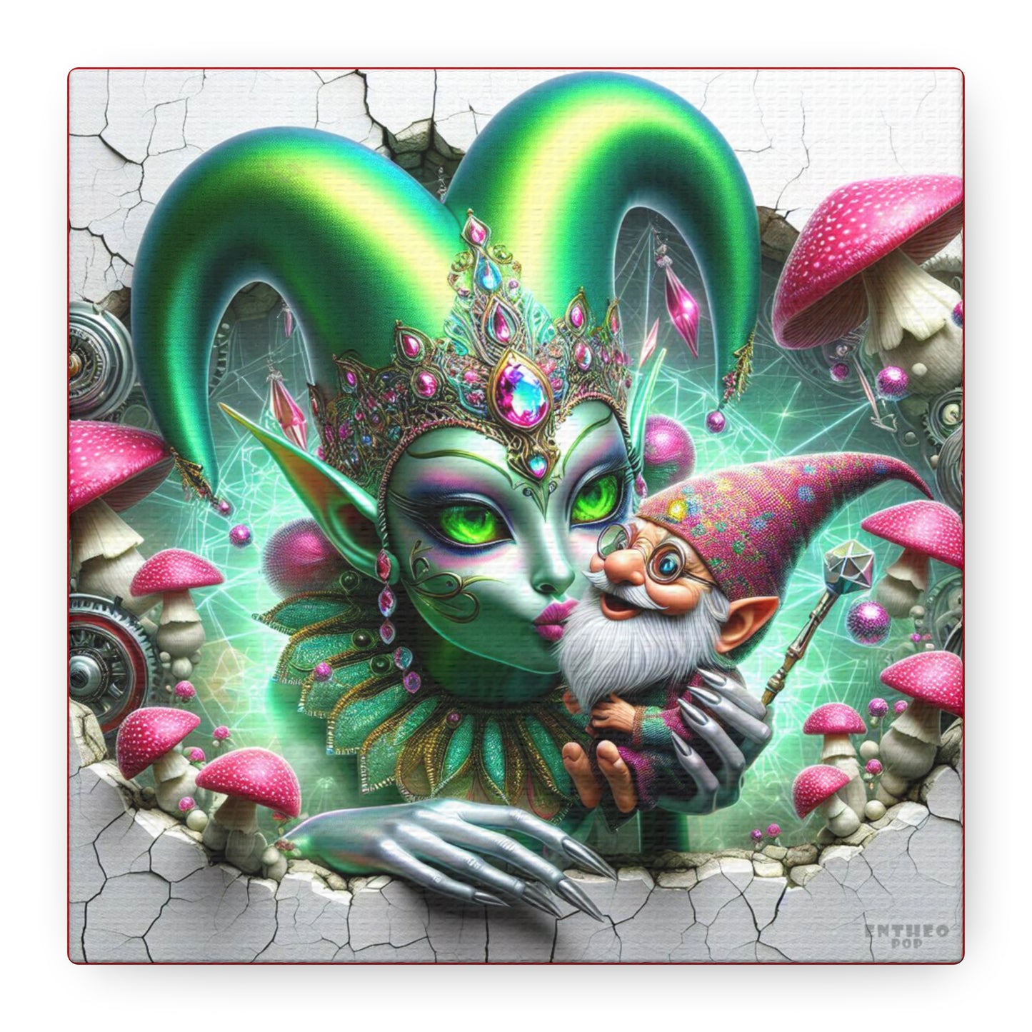 Aliens Collection ~ QUAZZLEQUINT ~ 6" Stretched Canvas POP 1.25" Deep