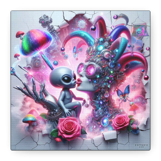 Aliens Collection ~ PINKTENNIAL ~ 6" Stretched Canvas POP 1.25" Deep
