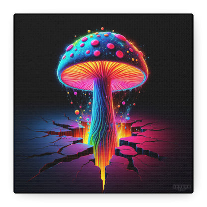 Night Spores Collection ~ NEON MYCOSIS ~ 6" Stretched Canvas POP 1.25" Deep