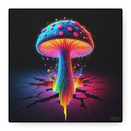 Night Spores Collection ~ NEON MYCOSIS ~ 6" Stretched Canvas POP 1.25" Deep