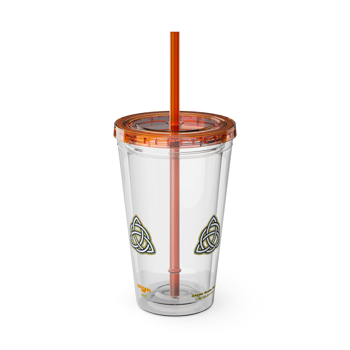 Cocktails Collection ~ GNOME KNOWS BEST ~ Sunsplash Tumbler with Straw, 16oz