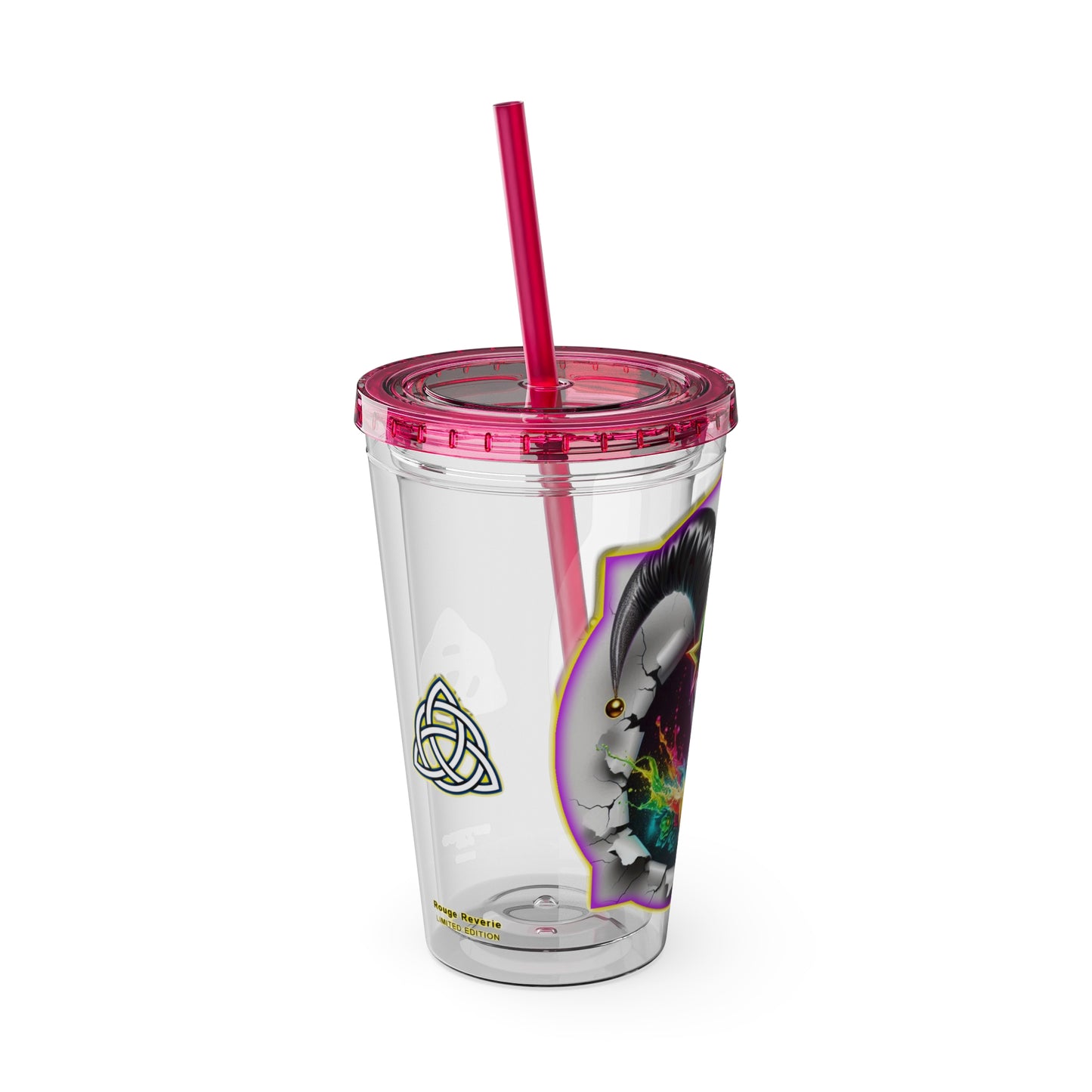 Cocktails Collection ~ ROUGE REVERIE ~ Sunsplash Tumbler with Straw, 16oz