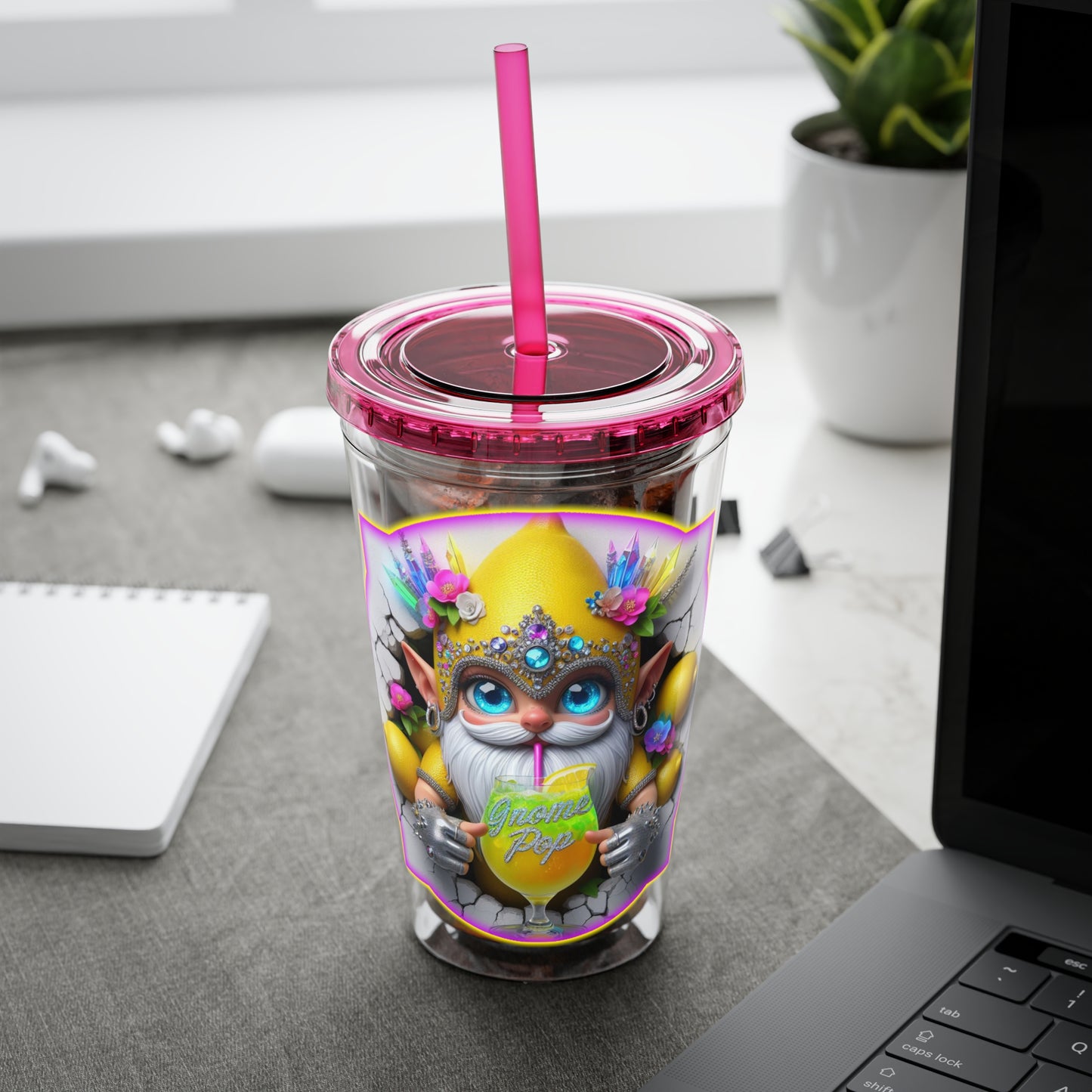 Cocktails Collection ~ THE COCKTAIL CONJURER ~ Sunsplash Tumbler with Straw, 16oz