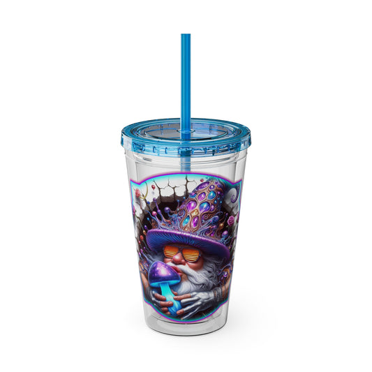 Cocktails Collection ~ SPORES OF AFFECTION ~ Sunsplash Tumbler with Straw, 16oz