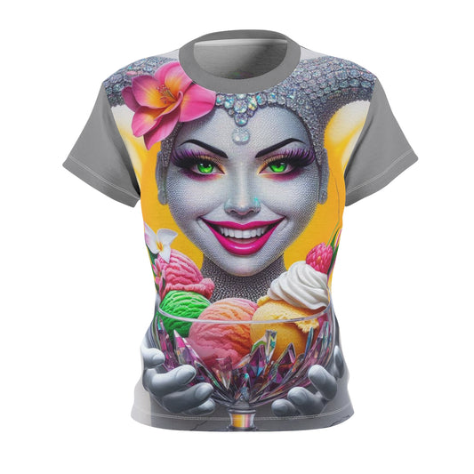 Sweet Smiling Sorbet Suger - Jester - Comfortable Women's Crew Neck Shirt - GnomePOP