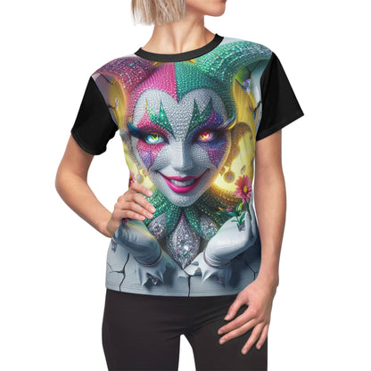 Glinda's Graceful Golden Gleam - Jester - Comfortable Women's Crew Neck Shirt  GnomePOP