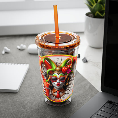 Smoothies Collection ~ SMOOTH PUCKER ~ Sunsplash Tumbler with Straw, 16oz