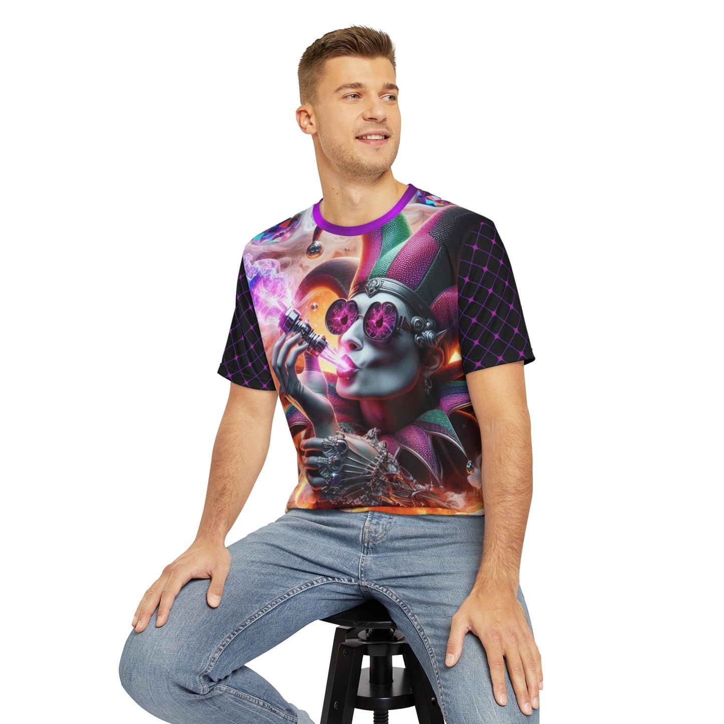 Vapors Collection - VIOLET VAPORAGE - Premium Tee, Men's Regular Fit T-Shirt
