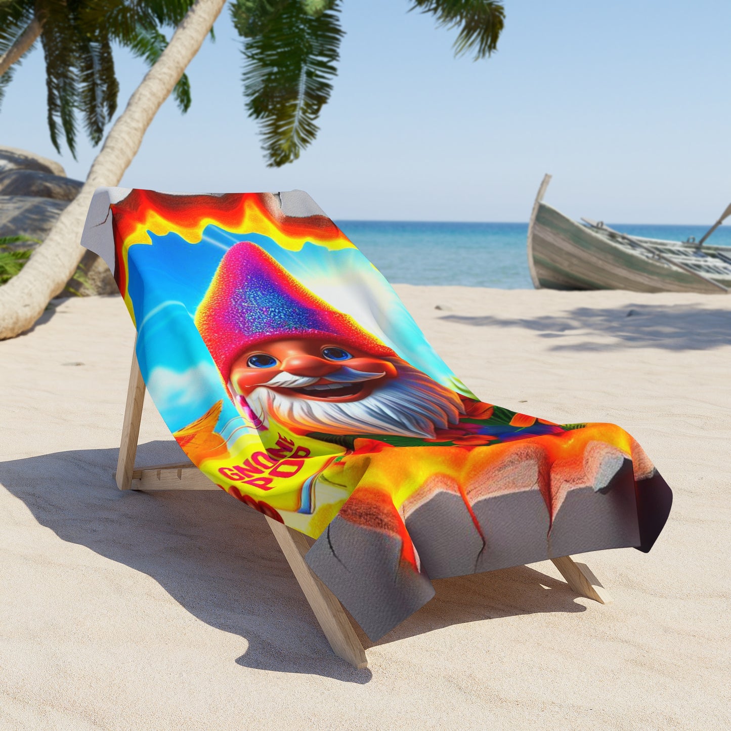Seaside Sunny's Bardo Barbeque - GnomePOP Beach Towel