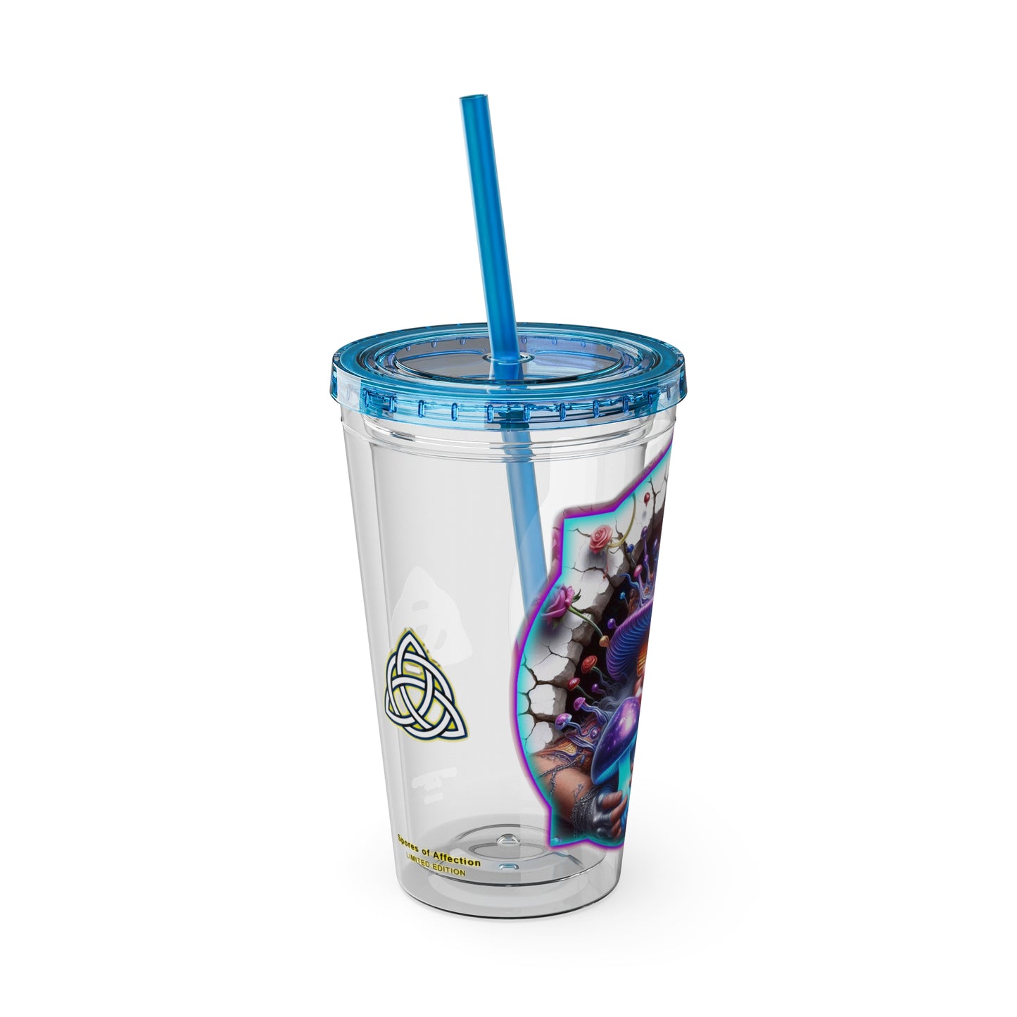 Cocktails Collection ~ SPORES OF AFFECTION ~ Sunsplash Tumbler with Straw, 16oz