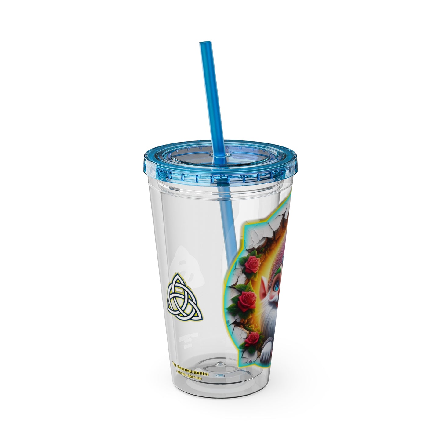 Cocktails Collection ~ THE BEARDED BELLINI ~ Sunsplash Tumbler with Straw, 16oz
