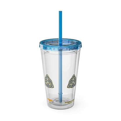 Cocktails Collection ~ BLUSH BEFORE MIDNIGHT ~ Sunsplash Tumbler with Straw, 16oz