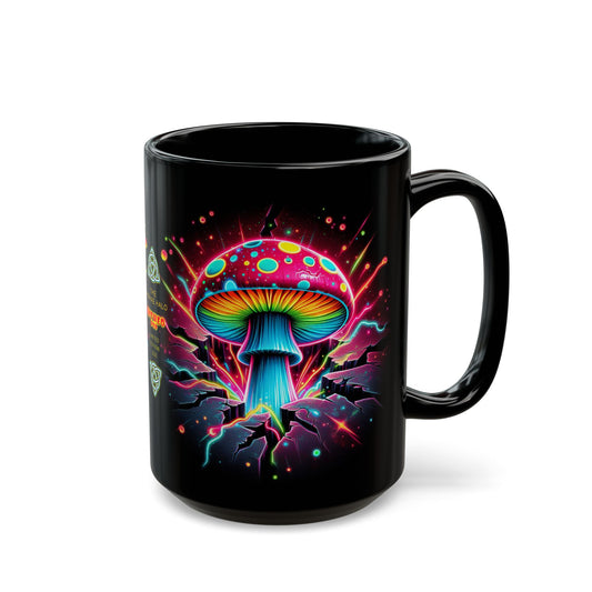 Night Spores Collection ~ THE HYPHAE HALO ~ Black Mug 15oz
