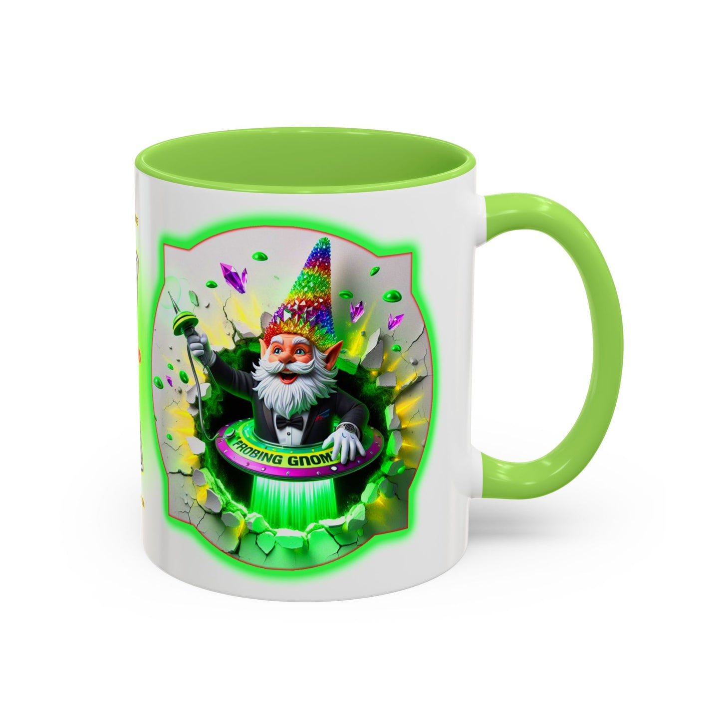Aliens Collection ~ THE PROBING GNOME & EMERALD MUSHROOM ~ 11oz Colorful Mug