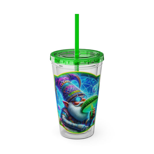 Cocktails Collection ~ FUNGUS AMOROUS ~ Sunsplash Tumbler with Straw, 16oz