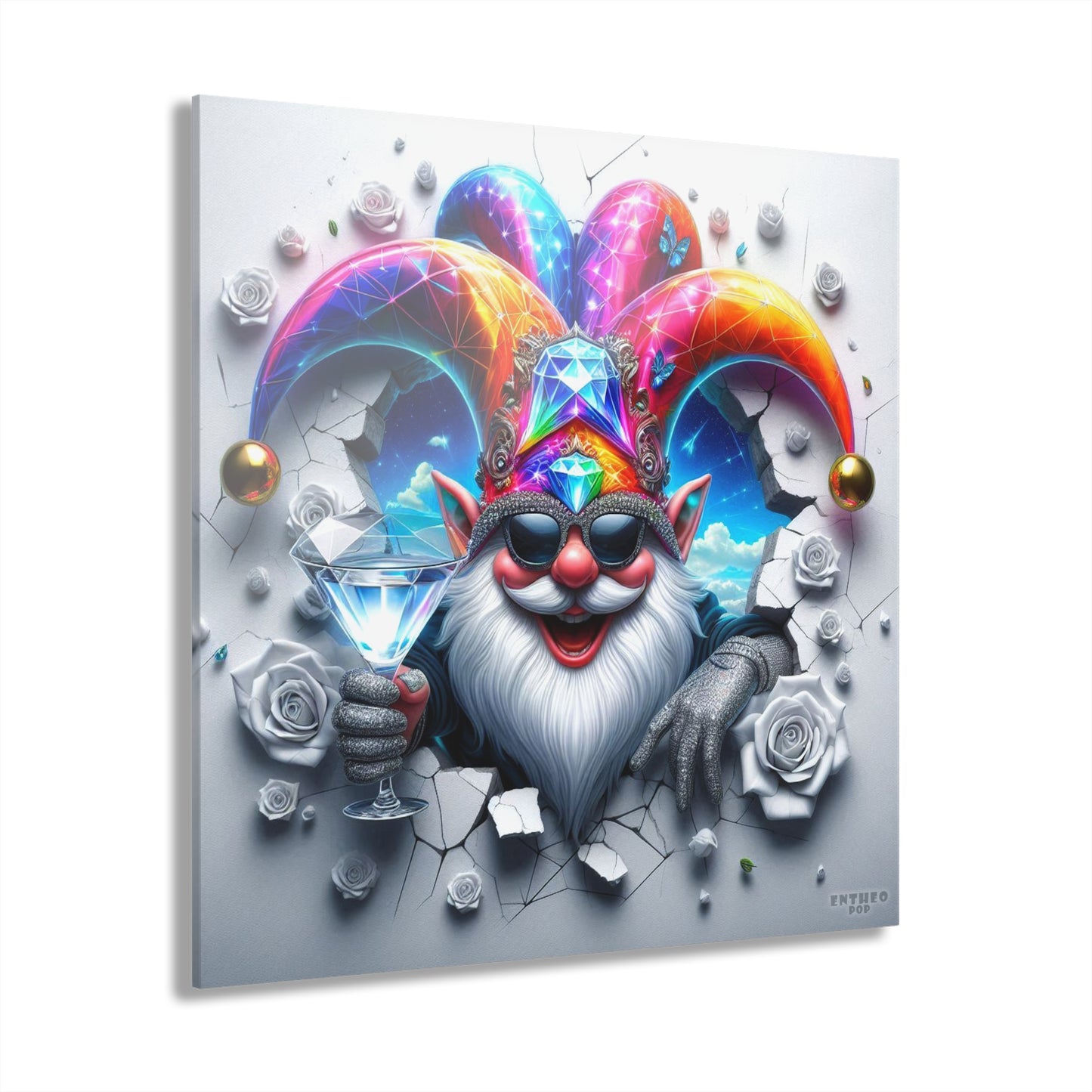 The Cocktail Collection ~ HENDRIX'S HYPERBOLIC HEADGEAR ~ 12" Acrylic Print (French Cleat Hanging)