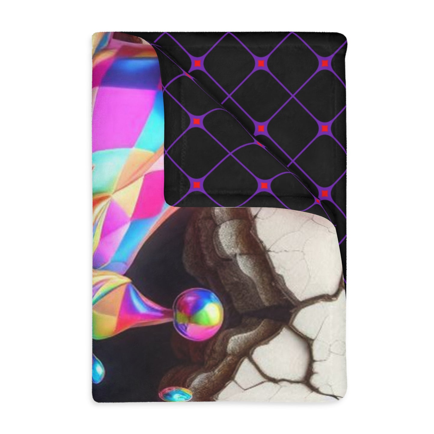 Vapors Collection - CLOUDS OF THE MAJI - Velveteen Microfiber Blanket - Large 80" x 60"