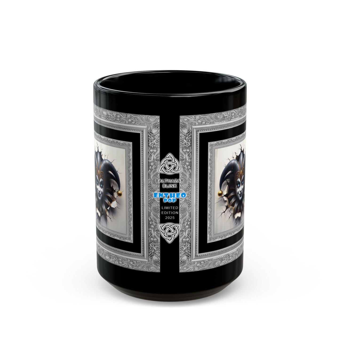 Striking Collection ~ BALTHAZAR BLINK ~ Black Mug 15oz