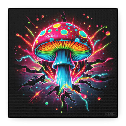Night Spores Collection ~ THE HYPHAE HALO ~ 6" Stretched Canvas POP 1.25" Deep