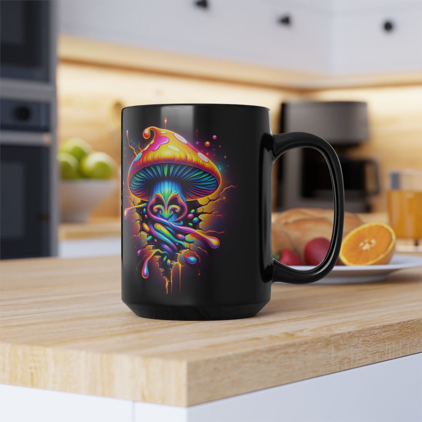 Night Spores Collection ~ THE SPORE ORACLE ~ Black Mug 15oz