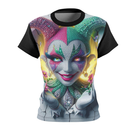Glinda's Graceful Golden Gleam - Jester - Comfortable Women's Crew Neck Shirt  GnomePOP