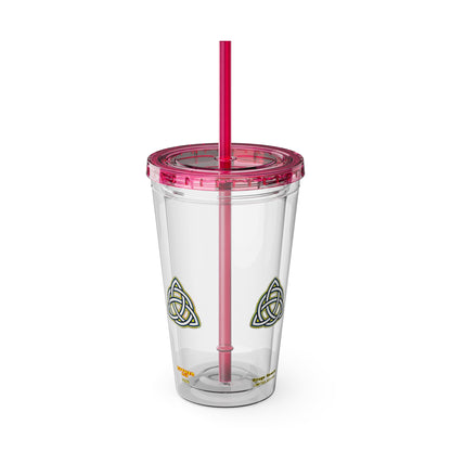 Cocktails Collection ~ ROUGE REVERIE ~ Sunsplash Tumbler with Straw, 16oz