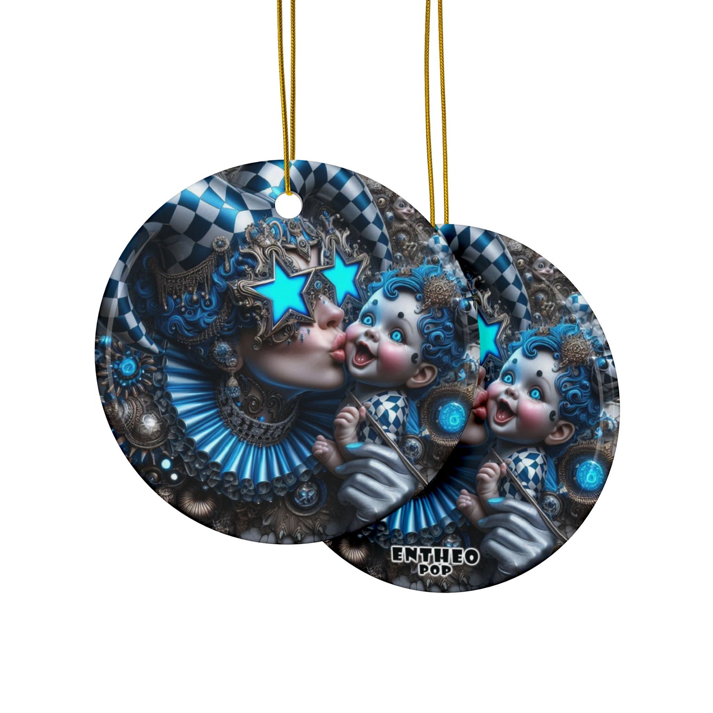 Cherubs Collection - CHEERY CHERUB BLUE EYES - Ceramic Ornament