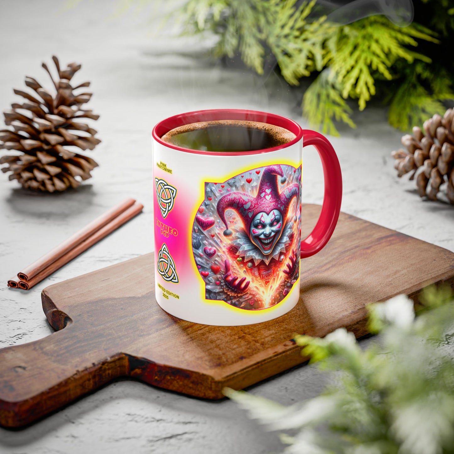 Lovecapade Collection ~PINK PANTOMIME ~ 11oz Colorful Mug