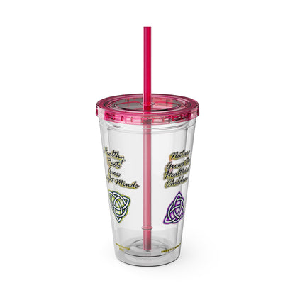 Smoothies Collection ~ SWEETLY SMOOTH ~ Sunsplash Tumbler with Straw, 16oz