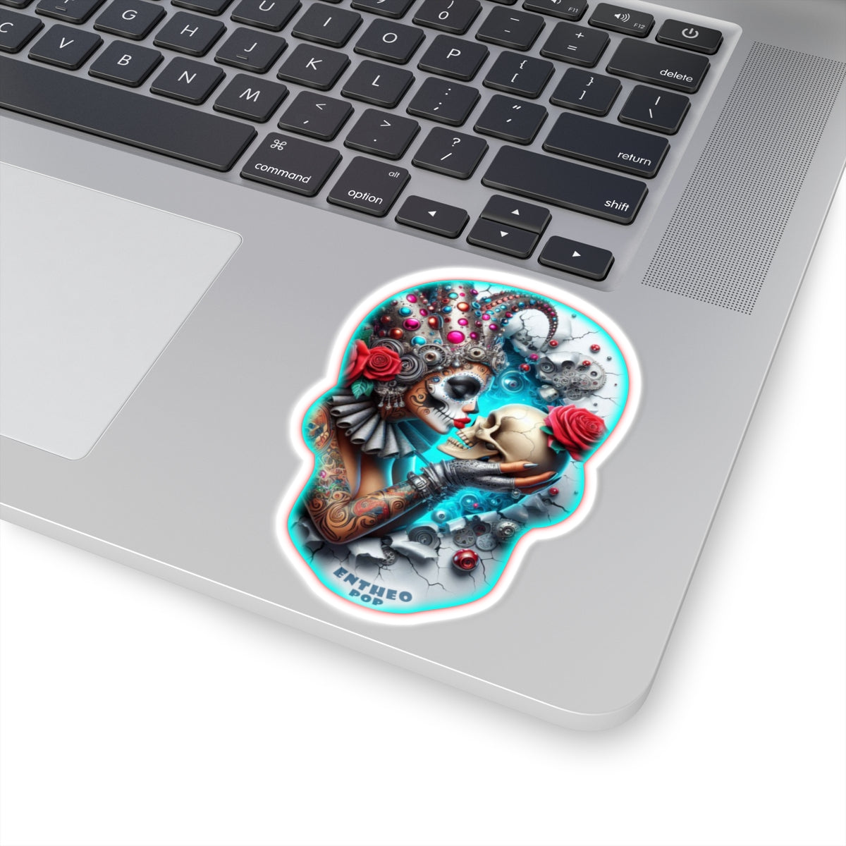 Jester Dia Day Los Muertos Kiss IV ~ Jesterama ~ Skull Collection ~ 4" Kiss-Cut Sticker