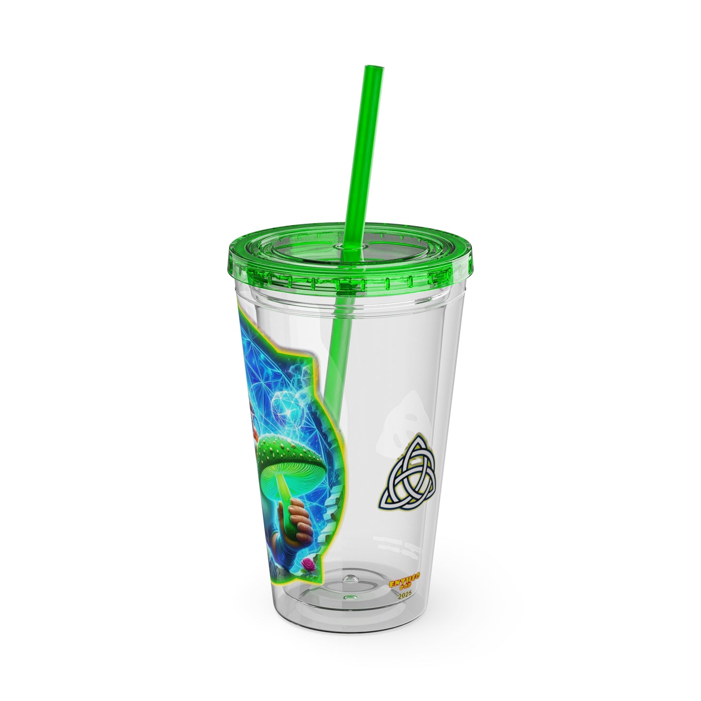 Cocktails Collection ~ FUNGUS AMOROUS ~ Sunsplash Tumbler with Straw, 16oz