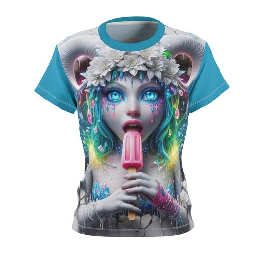 Frozen Pink Pop Faze - Comfortable Women's Crew Neck Shirt ~ GnomePOP