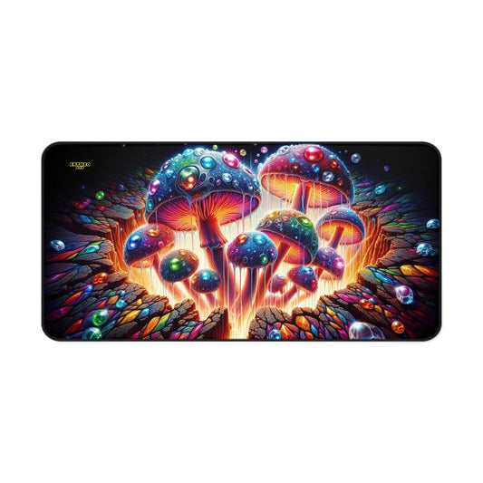 Glowcap Revelation - Jewels of the Threshold Collection - ShroomaRooma Desk Mat