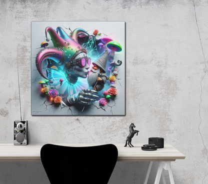 The Elders Collection ~ ELECTRIC ECLIPSE MASQUERADE ~ 6" Stretched Canvas POP 1.25" Deep