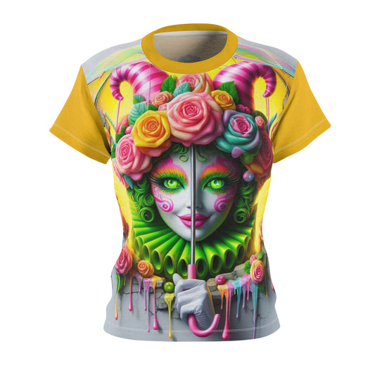 Maribel the Floral Virtuoso - Jester - Comfortable Women's Crew Neck Shirt - GnomePOP