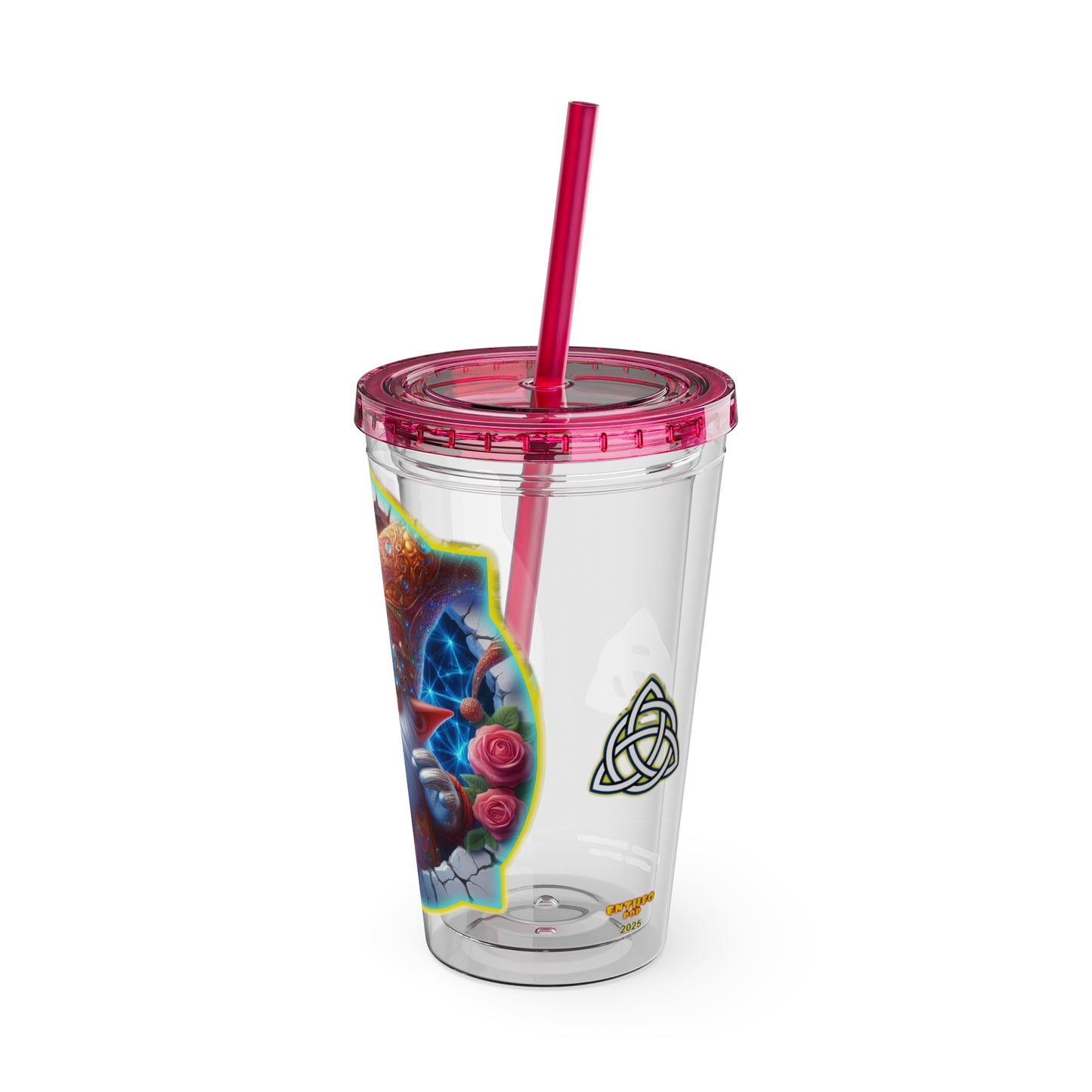 Cocktails Collection ~ SHROOM SMOOCHER ~ Sunsplash Tumbler with Straw, 16oz