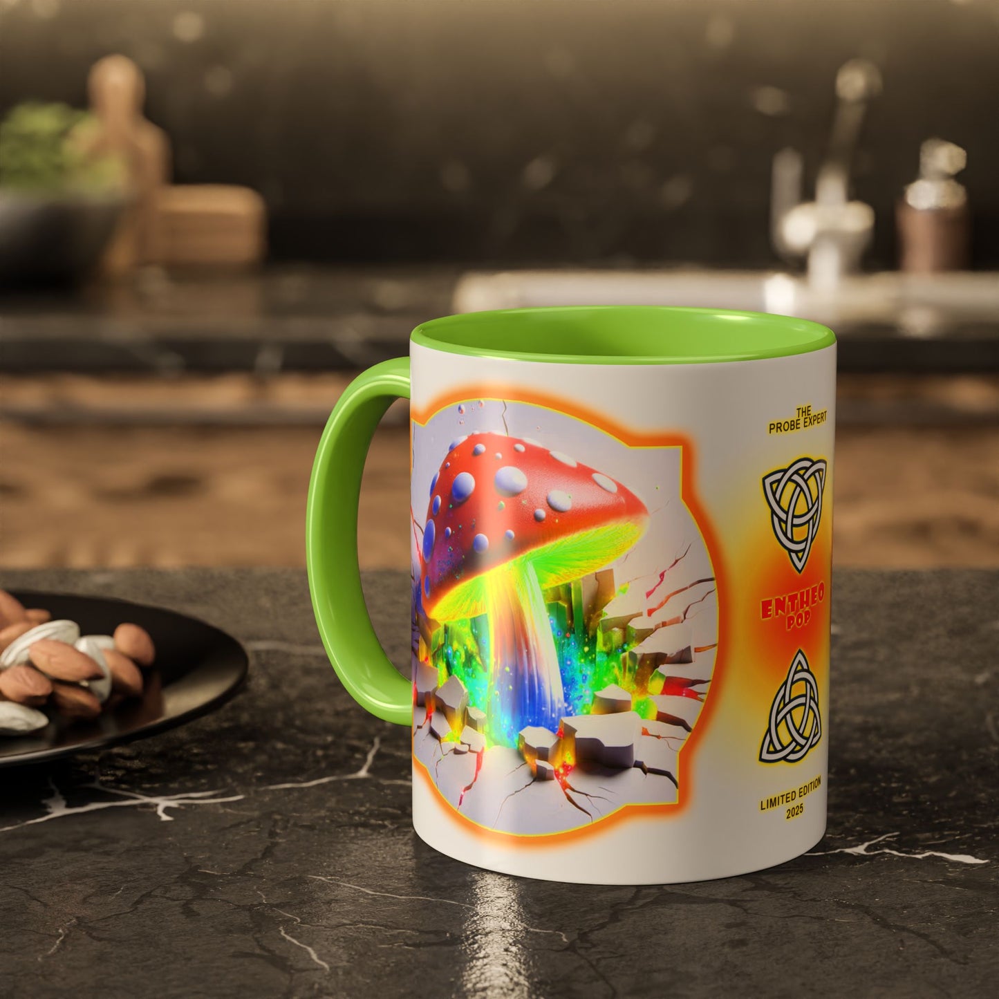 Aliens Collection ~ THE PROBE EXPERT & THE MANGO MUSHROOM ~ 11oz Colorful Mug