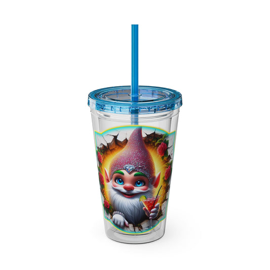 Cocktails Collection ~ THE BEARDED BELLINI ~ Sunsplash Tumbler with Straw, 16oz