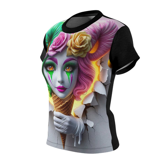 Sweet Ice Bliss of the Cream Rose Jester  - Comfortable Women's Crew Neck Shirt - GnomePOP