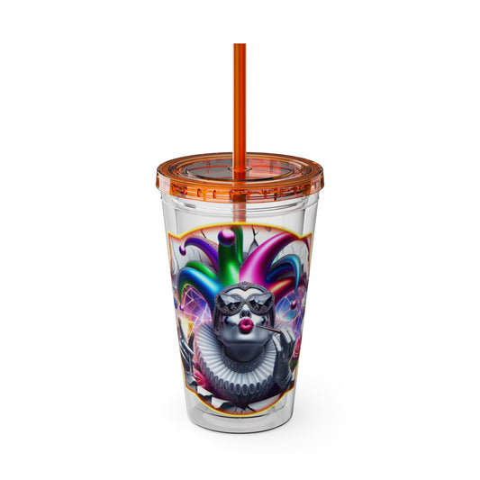 Cocktails Collection ~ SIP HAPPENS ~ Sunsplash Tumbler with Straw, 16oz