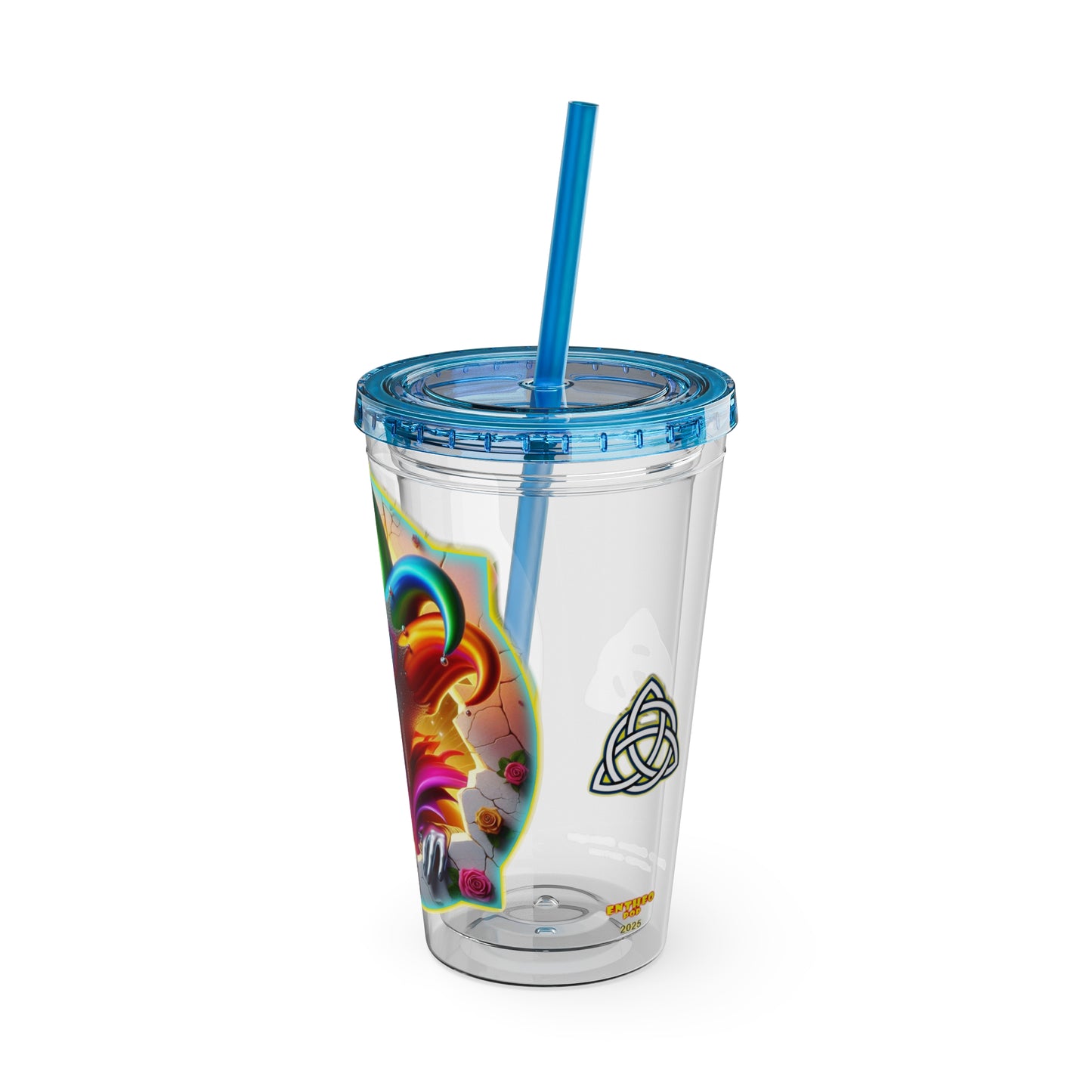 Cocktails Collection ~ BLUSH BEFORE MIDNIGHT ~ Sunsplash Tumbler with Straw, 16oz