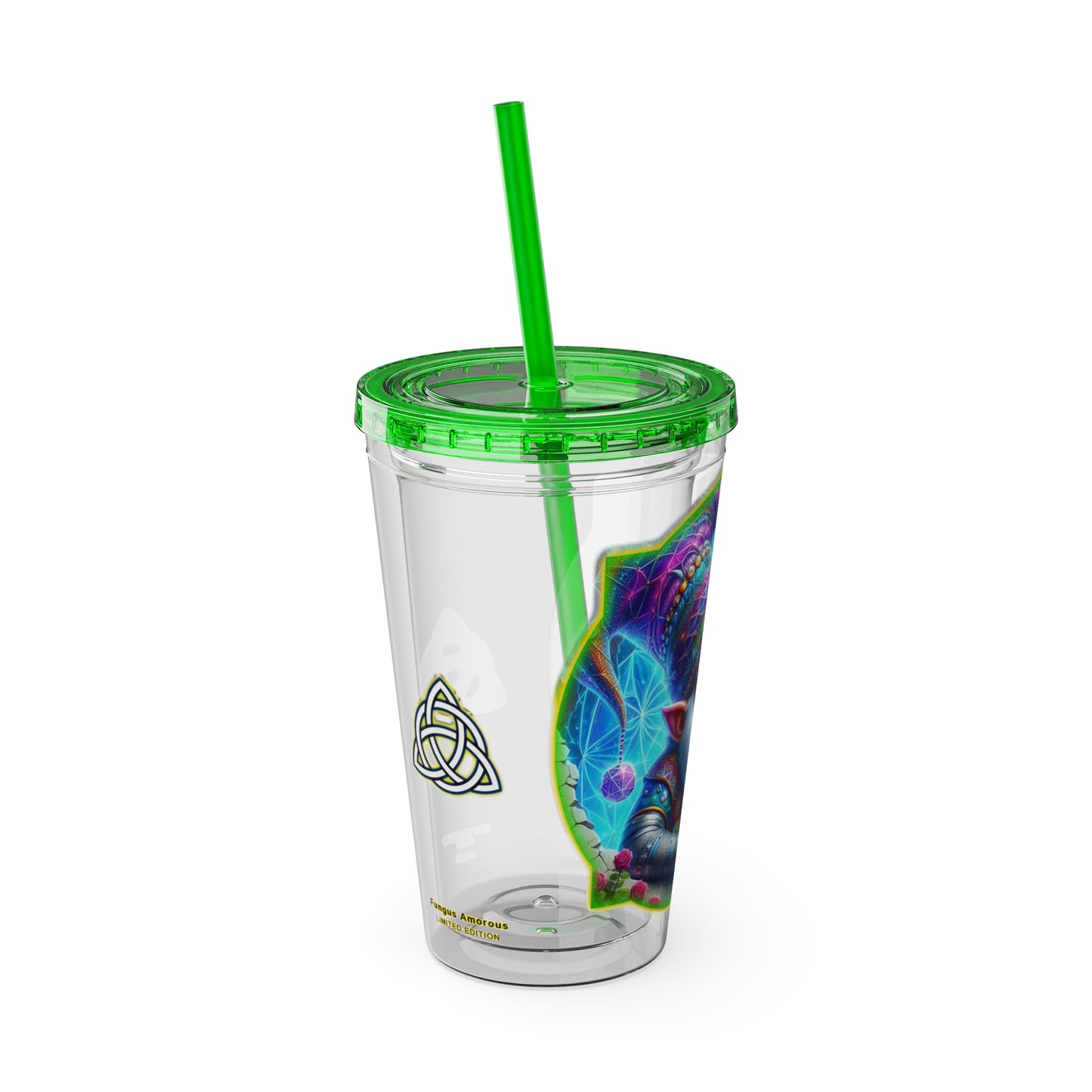 Cocktails Collection ~ FUNGUS AMOROUS ~ Sunsplash Tumbler with Straw, 16oz