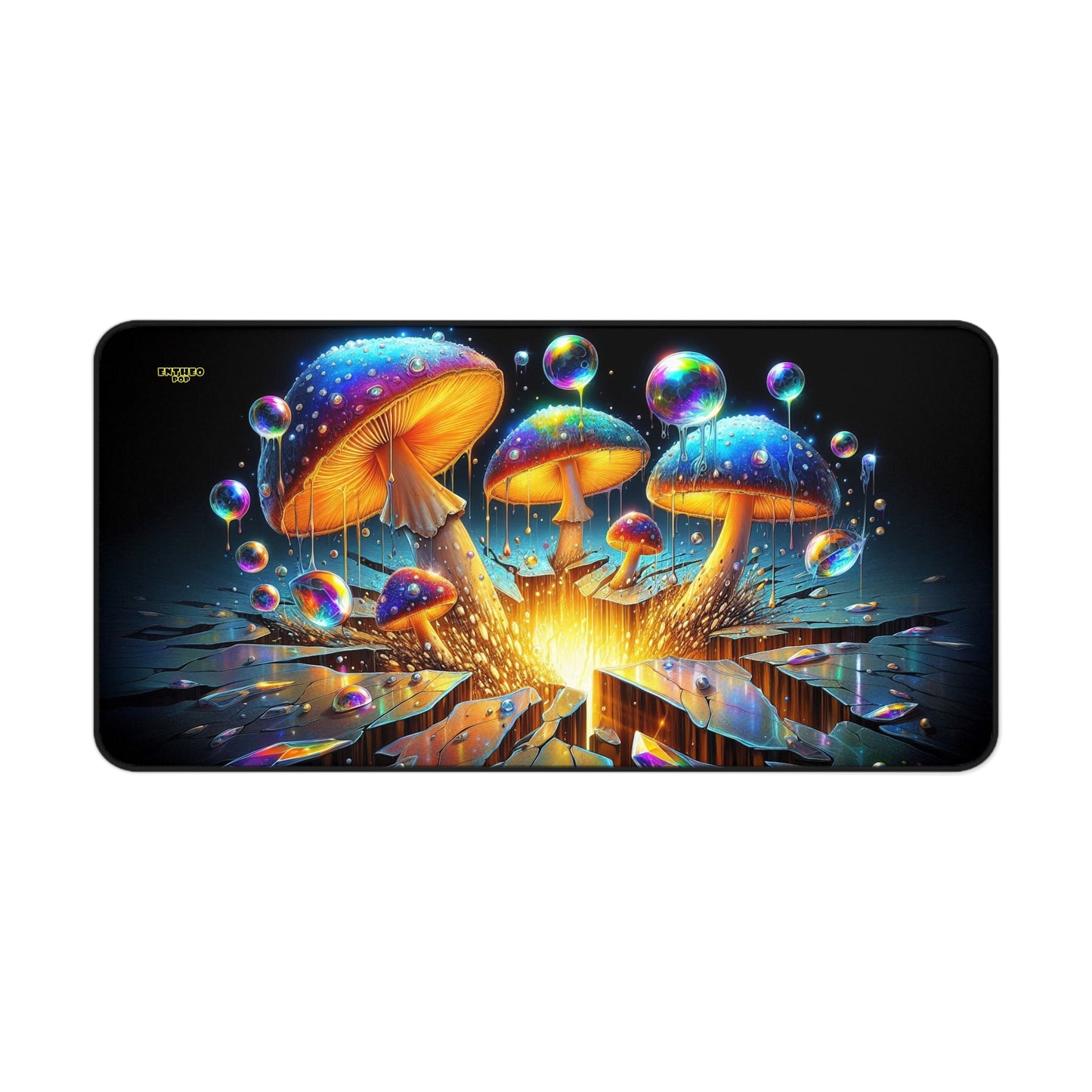 Mycelium Awakening - Jewels of the Threshold Collection - ShroomaRooma Desk Mat