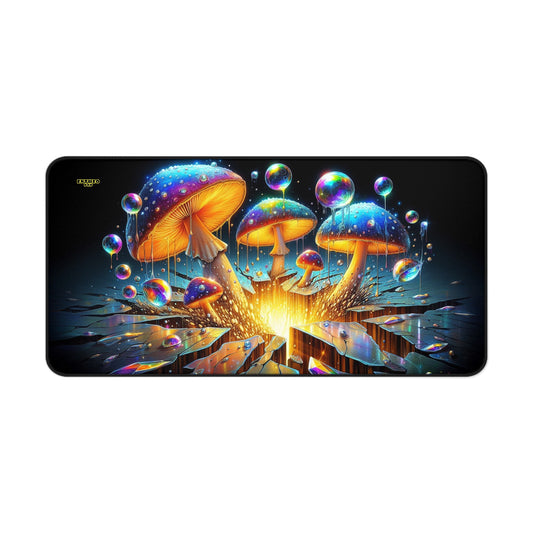 Mycelium Awakening - Jewels of the Threshold Collection - ShroomaRooma Desk Mat